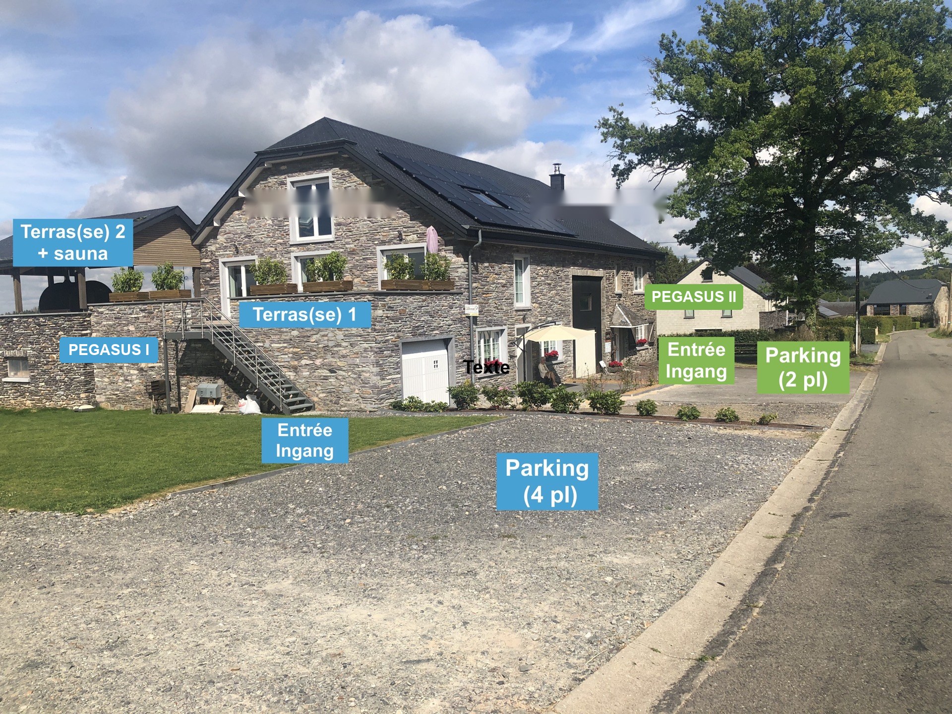 PEGASUS B&B — accès et parking